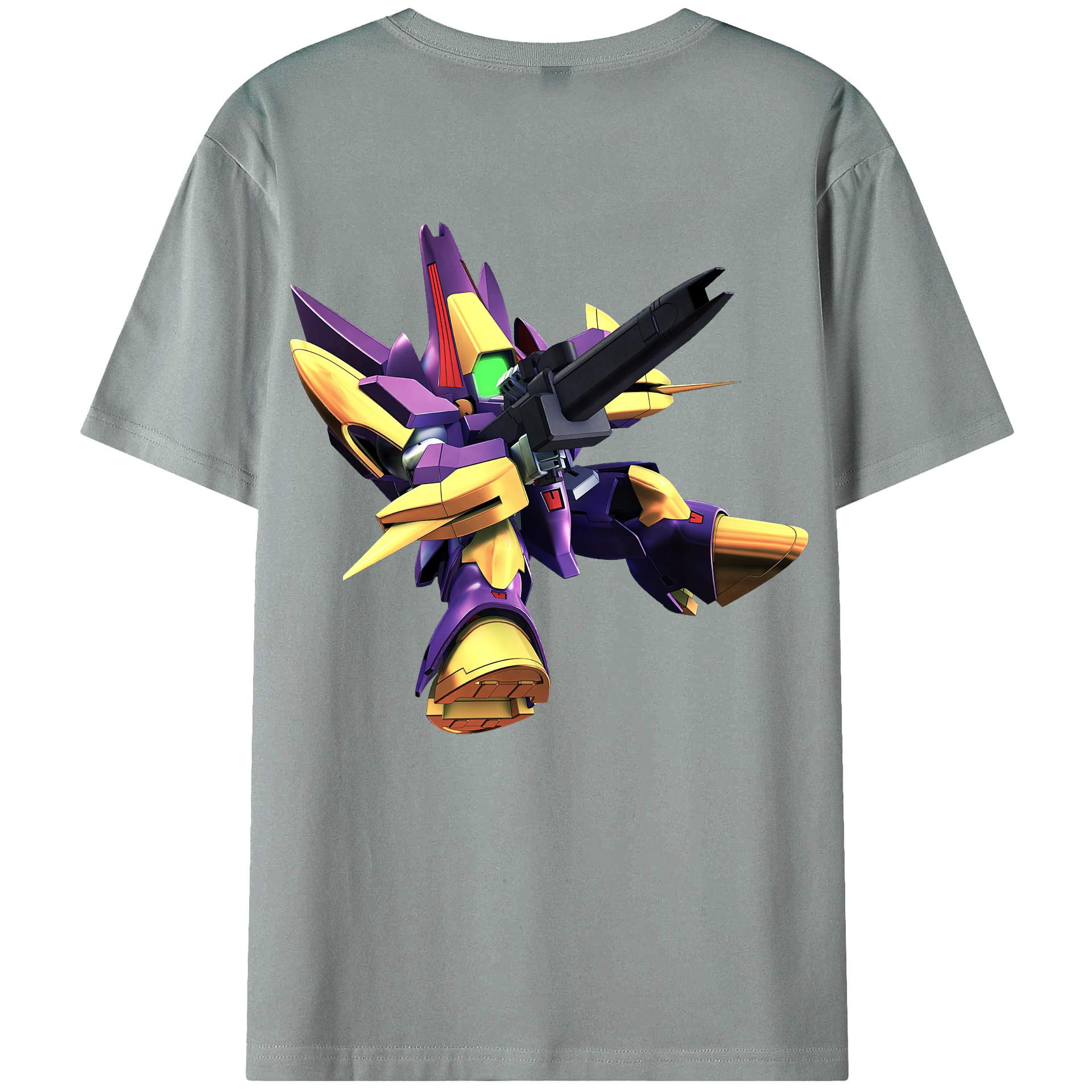 （画像用） 機動戦士ガンダム Mobile Suit Gundam 綿100％ メンズ半袖Tシャツ（バックプリント） 通気性